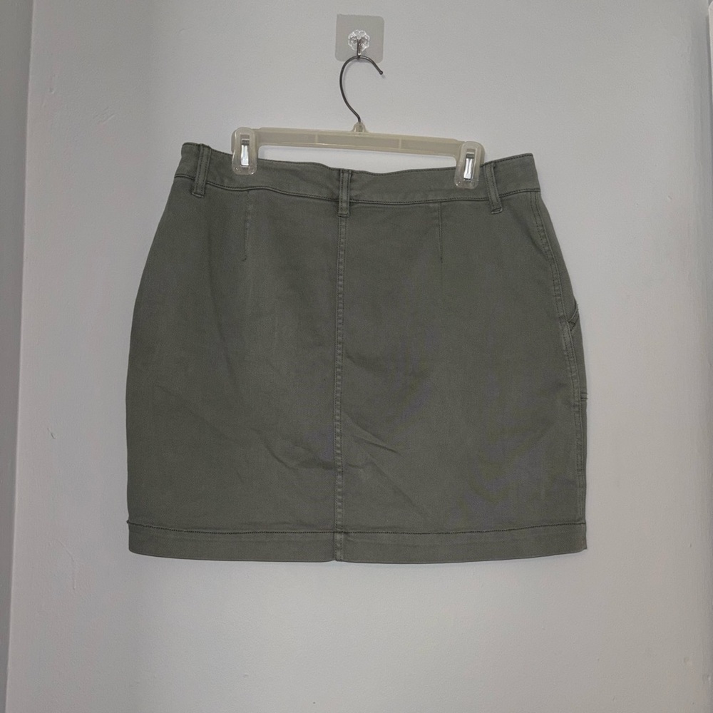 Classic Faherty Utility Jean Mini Skirt Sage Green Women's - Picture 3 of 3